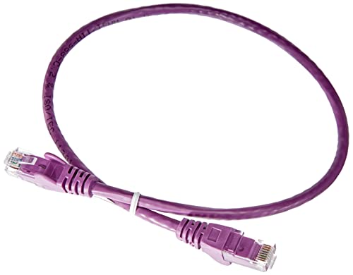 PremiumCord Netzwerkkabel, Ethernet, LAN & Patch Kabel Cat6, UTP, Schnell flexibel & Robust RJ45 Kabel 1Gbit/S, AWG 26/7, Kupferkabel 100 Prozent Cu, Violett, 0, 5m von PremiumCord