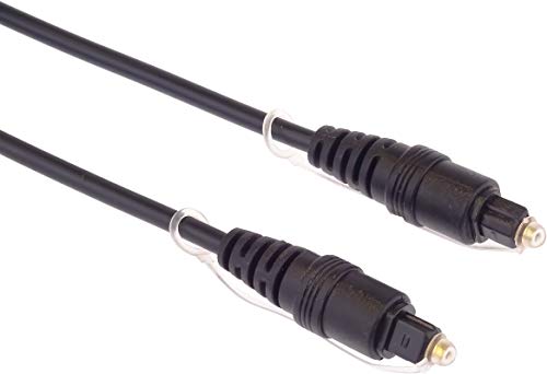 PremiumCord Optisches Audiokabel Toslink - 0,5 m, Toslink Plug-on-Stecker, digitales Kabel für Stereo-HiFi-Stable-TV, HQ Audio, gelötet, Farbe schwarz von PremiumCord