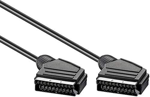 PremiumCord SCART Kabel 1m, SCART-Stecker auf SCART-Stecker, 21-polig, schwarz, kjss-1 von PremiumCord