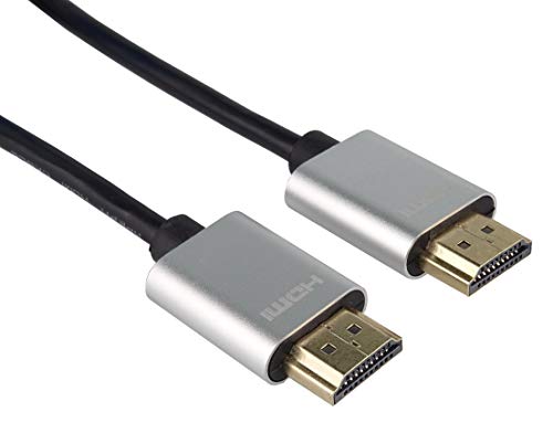 PremiumCord SLIM 4K High Speed HDMI Kabel + Ethernet Kabel 2 m, Video 4K 2160p, FULL HD 1080p, Deep Color, 3D, ARC, HDR, Dolby TrueHD, 10,2Gbps, vergoldete Anschlüsse, schwarz, kphdmes2 PremiumCord SLIM 4K High Speed HDMI Kabel + Ethernet Kabel 2 m, Video 4K 2160p, FULL HD 1080p, Deep Color, 3D, ARC, HDR, Dolby TrueHD, 10,2Gbps, vergoldete Anschlüsse, schwarz, kphdmes2 von PremiumCord