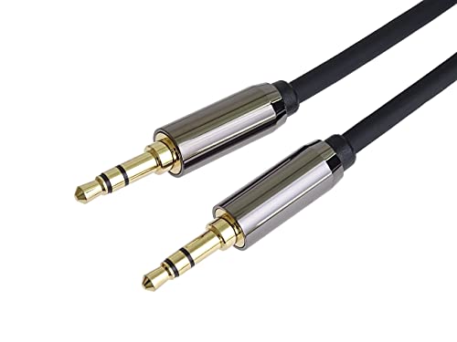 PremiumCord Stereo HQ-Klinkenkabel 3,5mm, Klinkenstecker 3,5mm, StereoJack Stecker auf Stecker, Aux Headset Audio Verbindungskabel, Geschirmt, Metallverbinder, M/M, Länge 1,5 m von PremiumCord