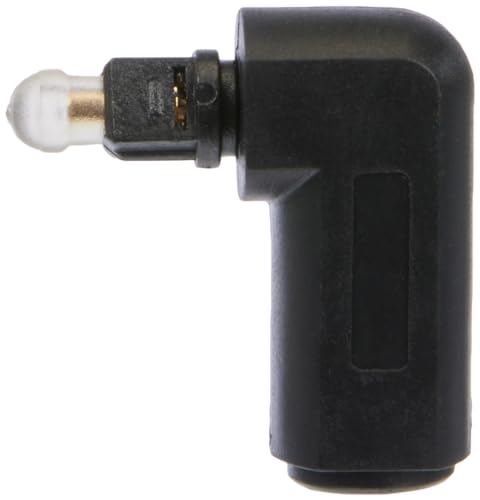 PremiumCord TOS optische Verkleinerung um 90 ° gebogen, Toslink-Stecker auf Toslink-Buchse, vergoldete Kontakte, Farbe schwarz von PremiumCord