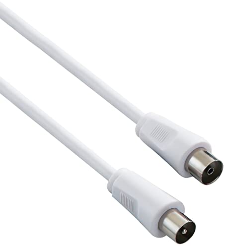 PremiumCord TV Koaxial Antennen Kabel 2m, 75 Ohm, IEC Stecker auf Buchse, Abgeschirmt - für DVB-C, DVB-T/T2, 4K UHD 2160p, Full HD 1080p 3D, Farbe Weiß PremiumCord TV Koaxial Antennen Kabel 2m, 75 Ohm, IEC Stecker auf Buchse, Abgeschirmt - für DVB-C, DVB-T/T2, 4K UHD 2160p, Full HD 1080p 3D, Farbe Weiß von PremiumCord