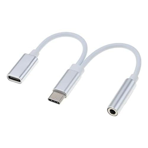 PremiumCord Typ C Buchse zum Aufladen, USB 3.1 Typ C Stecker auf Klinke Jack AUX Audio, für Huawei P20/P20 Pro/P30/P30 Pro, Xiaomi 6/8, Mix 2/3, OnePlus6T ku31zvuk02 von PremiumCord