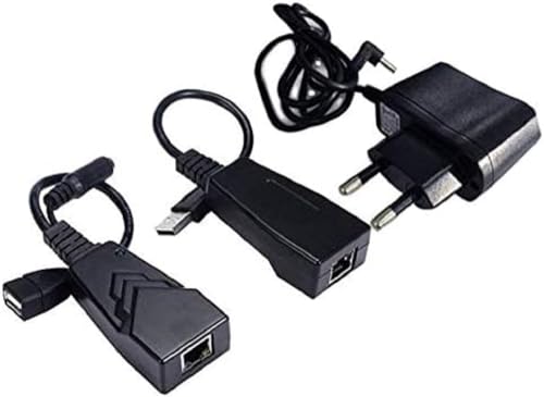 PremiumCord USB 2.0 Extender Adapter über RJ45 bis zu 100m, Cat5e / Cat6, High Speed, Stromversorgung von PremiumCord