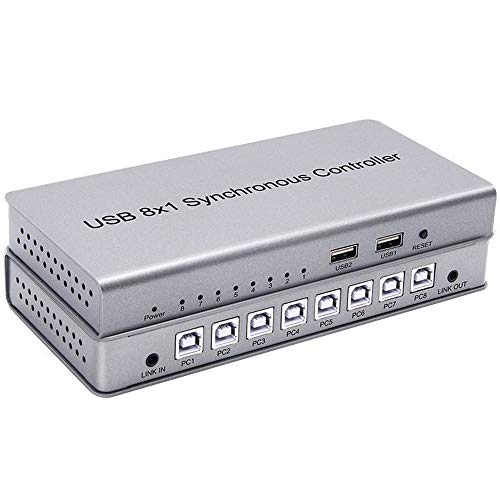 PremiumCord USB 8:2 Peripherie-Switch mit Hotkey-Umschaltung, High Speed USB 2.0, LED, Farbe Silber PremiumCord USB 8:2 Peripherie-Switch mit Hotkey-Umschaltung, High Speed USB 2.0, LED, Farbe Silber von PremiumCord