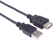 PremiumCord USB 2.0-Verlängerungskabel, A-A, 1 m, schwarz (kupaa1bk) von PremiumCord