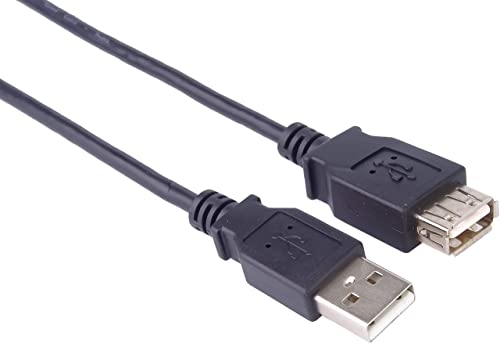 PremiumCord USB 2.0 Verlängerungskabel 20cm, Datenkabel HighSpeed bis zu 480Mbit/s, Ladekabel, USB 2.0 Typ A Buchse auf Stecker, 2x geschirmt, Farbe schwarz, Länge 20cm von PremiumCord