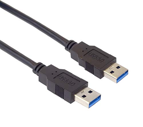 PremiumCord USB 3.0 Verbindungskabel 5m, Datenkabel SuperSpeed bis zu 5Gbit/s, Ladekabel, USB 3.0 Typ A Stecker, 9pin, Farbe schwarz, Länge 5m von PremiumCord