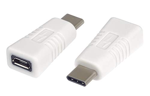 PremiumCord USB-Adapter USB 3.1 C auf Micro USB, Stecker auf Buchse, M/F, weiß von PremiumCord