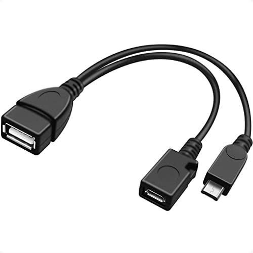 PremiumCord USB Adapterkabel, OTG, Buchse + Micro USB Stecker, Farbe schwarz, 14 cm von PremiumCord