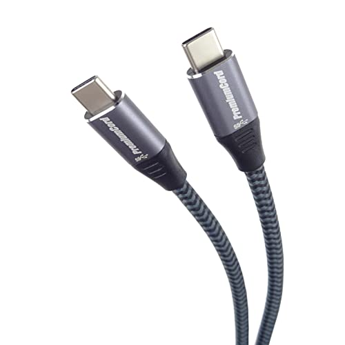 PremiumCord USB-C 3.2 Gen 1 Verbindungskabel, Datenkabel SuperSpeed bis zu 5Gbit/s, Ladenkabel bis zu 2A, USB 3.2 Generation 1 Typ C Stecker, Länge 1,5m Grau von PremiumCord
