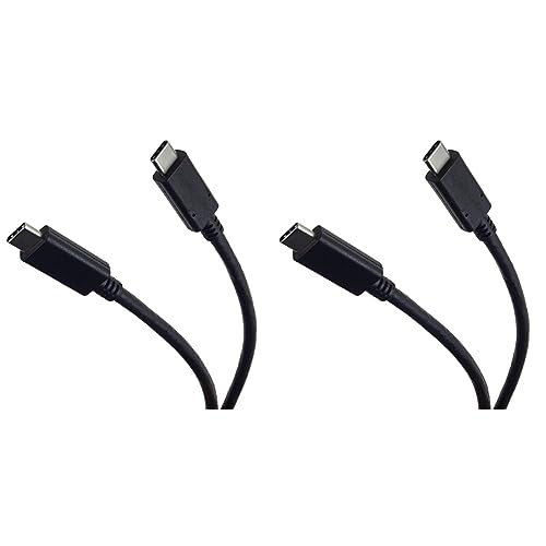 PremiumCord USB-C 3.2 Gen 2x2 Verbindungskabel 1m, Datenkabel SuperSpeed bis zu 20Gbit/S, Schnellladung bis zu 5A, USB 3.2 Generation 2x2 Typ C Stecker, Farbe schwarz, Länge 1m (Packung mit 2) von PremiumCord
