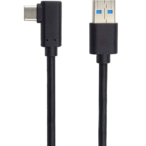 PremiumCord USB-C 90° auf USB 3.0 Verbindungskabel 3m, bis zu 5 Gbit/s, USB 3.0/3.1 SuperSpeed Datenkabel, USB 3.1 Typ C Stecker 90° abgewinkelt auf A Stecker, Farbe Schwarz, Länge 3m von PremiumCord