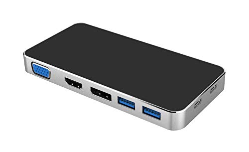 PremiumCord USB-C Dock mit 4K HDMI, DisplayPort, VGA, 2X USB 3.0, PD, Kompatibel mit Video 4K 2160p, Full HD 1080p, USB 3.1 Typ C, Aluminiumgehäuse, Länge 20cm PremiumCord USB-C Dock mit 4K HDMI, DisplayPort, VGA, 2X USB 3.0, PD, Kompatibel mit Video 4K 2160p, Full HD 1080p, USB 3.1 Typ C, Aluminiumgehäuse, Länge 20cm von PremiumCord