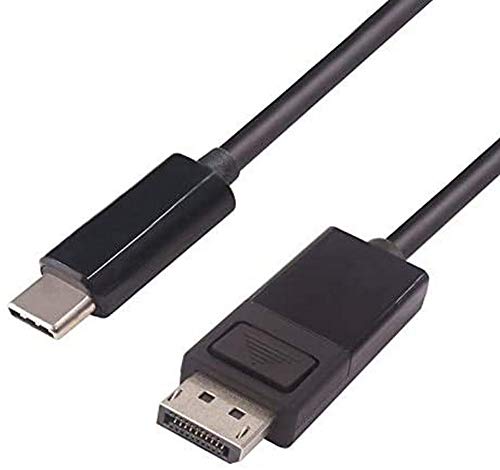 PremiumCord USB-C auf DisplayPort 4K Adapterkabel 2m, USB 3.1 Typ C Stecker auf DP Stecker, Verbindungkabel zu TV, Auflösung 4K 2160p, Full HD 1080p@60Hz, Farbe schwarz von PremiumCord