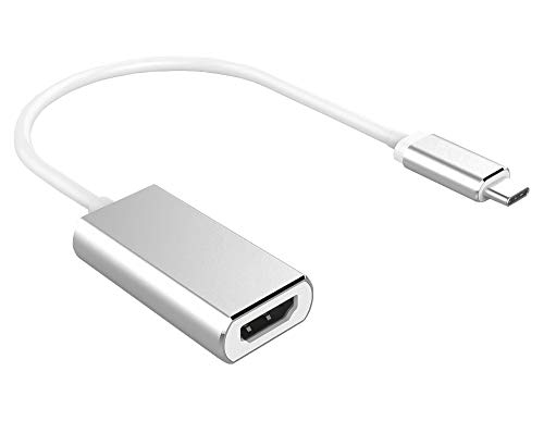 PremiumCord USB-C auf HDMI 4K Adapter, Aluminiumgehäuse, USB 3.1 Typ C Stecker auf HDMI Buchse, Auflösung 4K 2160p 60Hz, Farbe weiß von PremiumCord