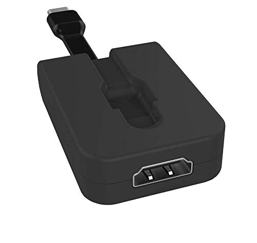 PremiumCord USB-C auf HDMI 4K Adapter, faltbares Kabel und Schlüsselring, USB 3.1 Typ C Stecker auf HDMI Buchse, Auflösung 4K 2160p, Farbe schwarz ku31hdmi07 von PremiumCord