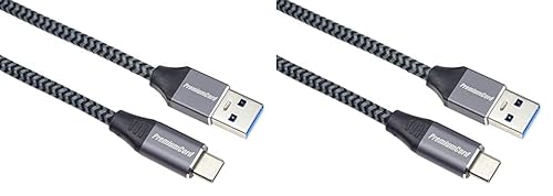 PremiumCord USB-C auf USB 3.0 Verbindungskabel 2m, Datenkabel SuperSpeed bis zu 5Gbit/S, Schnellladung bis zu 3A, USB 3.1 Generation 1 Typ C Stecker, Textilkabel Geflecht, Farbe Schwarz, Länge 2m PremiumCord USB-C auf USB 3.0 Verbindungskabel 2m, Datenkabel SuperSpeed bis zu 5Gbit/S, Schnellladung bis zu 3A, USB 3.1 Generation 1 Typ C Stecker, Textilkabel Geflecht, Farbe Schwarz, Länge 2m von PremiumCord