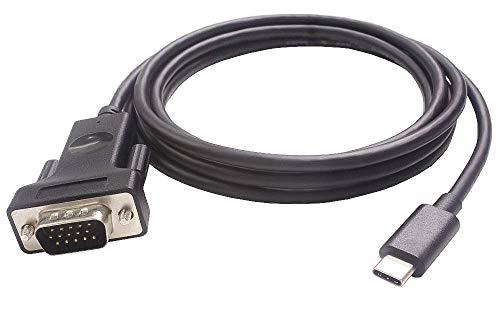 PremiumCord USB-C auf VGA Adapterkabel 1,8m, USB 3.1 Typ C Stecker auf VGA Stecker, Verbindungkabel, Auflösung Full HD 1080p 60Hz, Farbe schwarz von PremiumCord