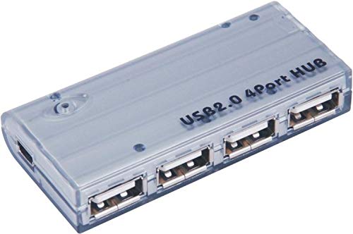 PremiumCord USB Hub 4 Port mit Netzteil 5V 2A, USB 2.0 High Speed, bis zu 480 Mbit/S von PremiumCord
