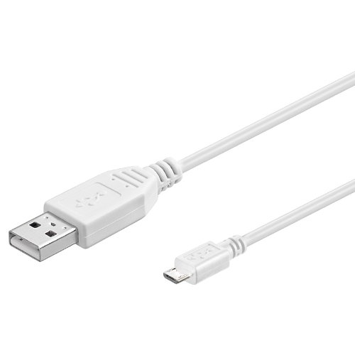 PremiumCord USB - Micro USB Verbindungskabel 0, 5m, USB A Stecker auf Micro B Stecker, USB 2.0 High Speed Datenkabel, 5Pins, 2x geschirmt, AWG28, Farbe Weiß, Länge 0, 5m PremiumCord USB - Micro USB Verbindungskabel 0, 5m, USB A Stecker auf Micro B Stecker, USB 2.0 High Speed Datenkabel, 5Pins, 2x geschirmt, AWG28, Farbe Weiß, Länge 0, 5m von PremiumCord