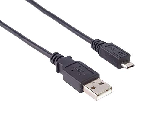 PremiumCord USB - Micro USB Verbindungskabel 1m, USB A Stecker auf Micro B Stecker, USB 2.0 High Speed Datenkabel, 5Pins, 2x geschirmt, AWG28, Farbe Schwarz, Länge 1m von PremiumCord