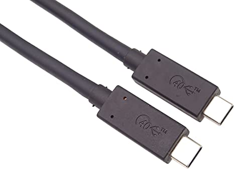 PremiumCord USB4™ Typ C Kabel, Thunderbolt 3, 8K@60Hz, Datenkabel UltraSpeed bis zu 40Gbit/s, Typ C Stecker, Schnellladung bis zu 5A, Farbe schwarz, Länge 0,5m von PremiumCord