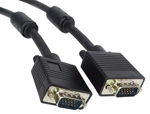 PremiumCord VGA Monitorkabel 10 m, M/M, HQ (Koax), SVGA Video Monitor Coaxial Kabel für FULL HD 1080p, DDC2, schwarz von PremiumCord