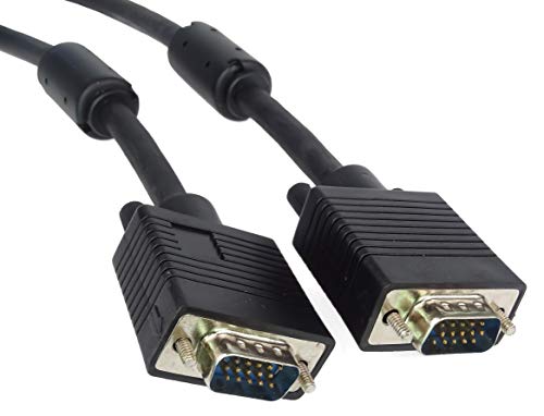 PremiumCord VGA Monitorkabel 3 m, M/M, HQ (Koax), SVGA Video Monitor Coaxial Kabel für Full HD 1080p, DDC2, schwarz, kpvmc03 von PremiumCord