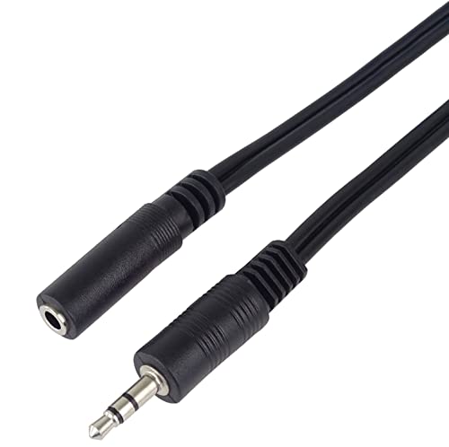 PremiumCord Verlängerung Klinkenkabel 3,5mm, Länge 2m, Klinke 3,5mm, Stecker auf Buchse, Aux Headset Audio Verlängerungskabel, geschirmt, Farbe schwarz von PremiumCord