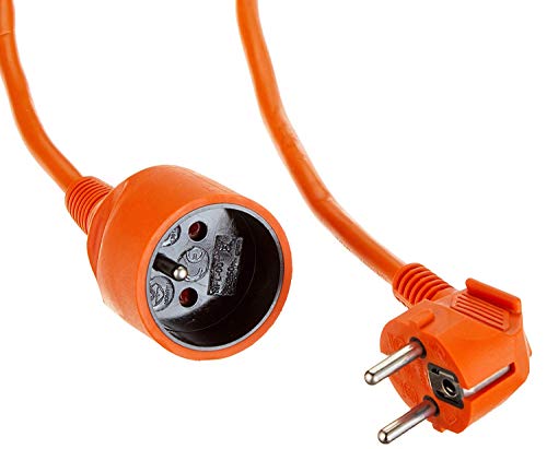 PremiumCord Verlängerungskabel 250V 20m mit Kindersicherung, Stromkabel, Netzkabel, Schuko-Verlängerung, Buchse auf Stecker Typ F, Farbe Orange, ppe2-20 von PremiumCord