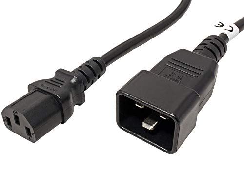 PremiumCord kpsb1 Kaltgerätekabel 1m, Netzadapterkabel IEC 320, Buchse auf Stecker, IEC 320 C13 auf C20, Stromkabel für 230V 10A, Farbe schwarz PremiumCord kpsb1 Kaltgerätekabel 1m, Netzadapterkabel IEC 320, Buchse auf Stecker, IEC 320 C13 auf C20, Stromkabel für 230V 10A, Farbe schwarz von PremiumCord