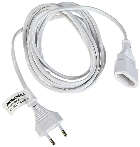 PremiumCord kpsm3w Verlängerungskabel 230V 3m, Euro Verlängerung mit Eurostecker und Buchse, Stromkabelverlängerung für 230V, Steckdose, Farbe weiß PremiumCord kpsm3w Verlängerungskabel 230V 3m, Euro Verlängerung mit Eurostecker und Buchse, Stromkabelverlängerung für 230V, Steckdose, Farbe weiß von PremiumCord