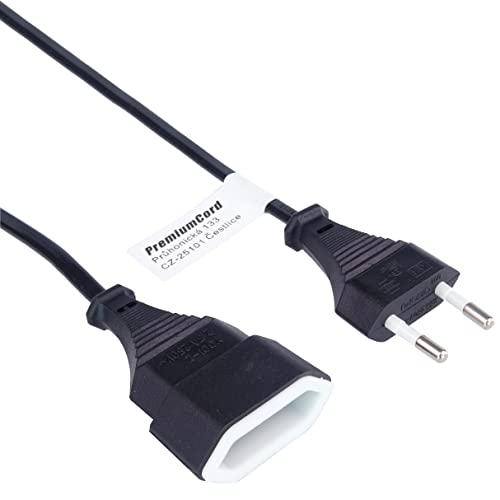 PremiumCord kpsm5 Verlängerungskabel 230V 5m, Euro-Verlängerung mit Eurostecker und Buchse, Stromkabelverlängerung für 230V, Stecker auf Buchse, Farbe schwarz PremiumCord kpsm5 Verlängerungskabel 230V 5m, Euro-Verlängerung mit Eurostecker und Buchse, Stromkabelverlängerung für 230V, Stecker auf Buchse, Farbe schwarz von PremiumCord