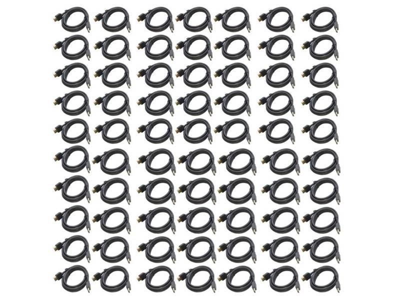 PremiumX 100x HDMI Kabel 1,5 m schwarz vergoldete Stecker HD 4K TV-Kabel von PremiumX