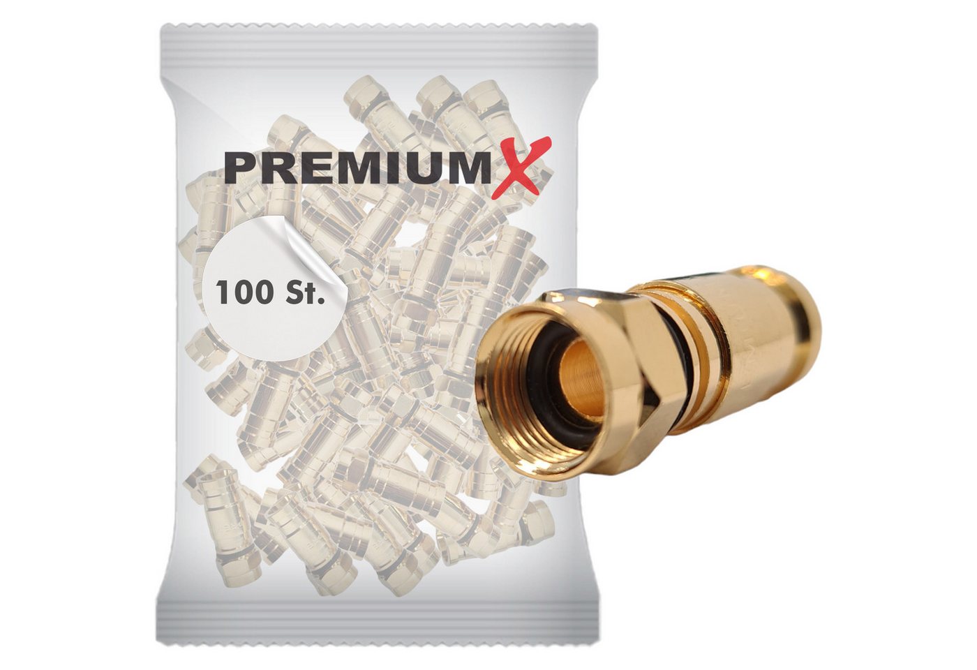 PremiumX 100x Kompressionsstecker XCon G1 F-Kompressionsstecker 7,5mm Modulkabel PremiumX 100x Kompressionsstecker XCon G1 F-Kompressionsstecker 7,5mm Modulkabel von PremiumX