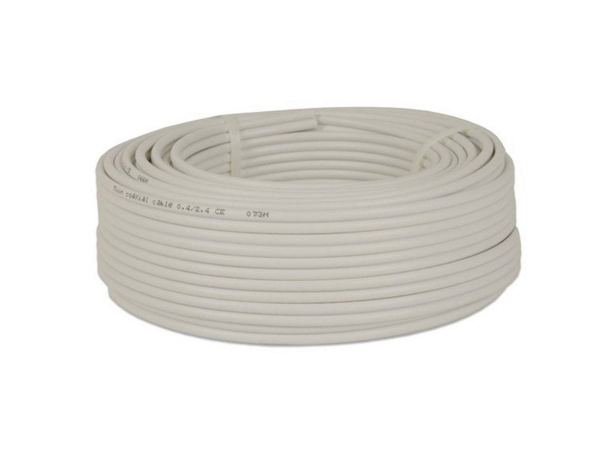 PremiumX 10m Sat Koaxial Kabel 90dB Twin Mini 2 x 4mm Weiß 2-fach TV-Kabel von PremiumX