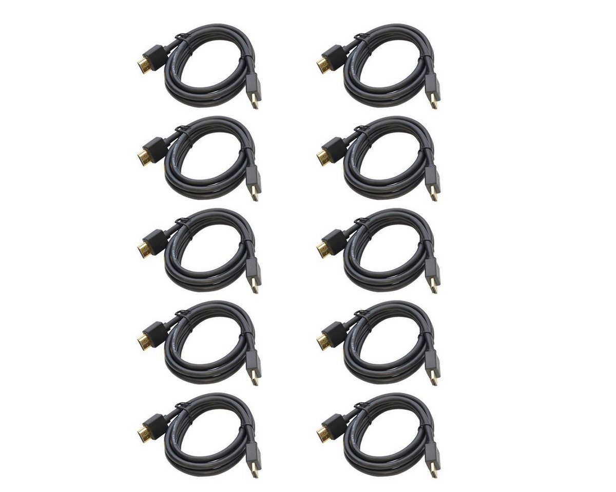 PremiumX 10x 1,5m HDMI-Kabel 24K vergoldete Kontakte Innenleiter Kupfer TV-Kabel PremiumX 10x 1,5m HDMI-Kabel 24K vergoldete Kontakte Innenleiter Kupfer TV-Kabel von PremiumX