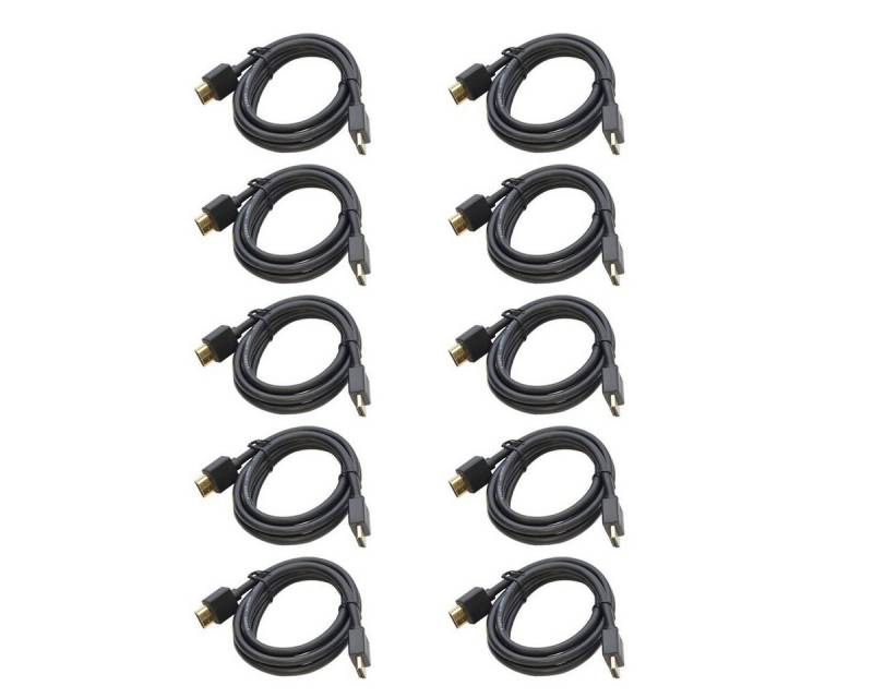 PremiumX 10x 1,5m HDMI-Kabel 24K vergoldete Kontakte Innenleiter Kupfer TV-Kabel von PremiumX