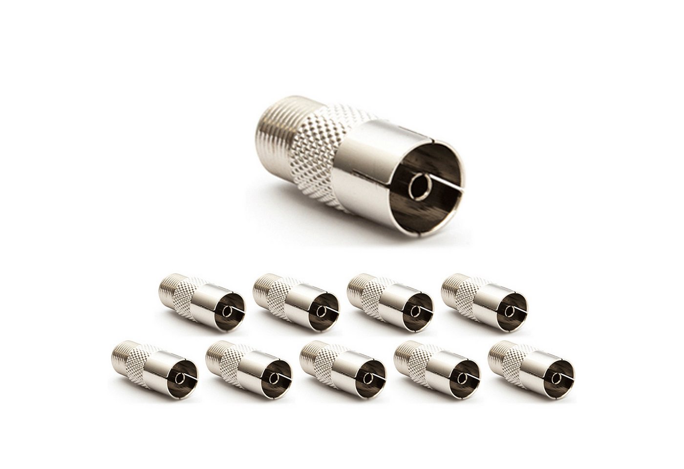 PremiumX 10x F-Adapter Koax Buchse auf F-Buchse TV Kabel Koaxialkabel Verbinder Modulkabel PremiumX 10x F-Adapter Koax Buchse auf F-Buchse TV Kabel Koaxialkabel Verbinder Modulkabel von PremiumX