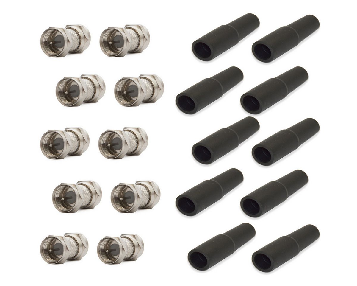 PremiumX 10x F-Stecker Adapter F-Doppelstecker Verbinder + 10x Gummidichtung Modulkabel PremiumX 10x F-Stecker Adapter F-Doppelstecker Verbinder + 10x Gummidichtung Modulkabel von PremiumX