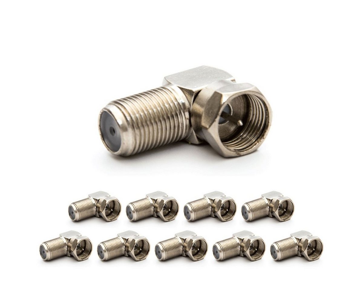 PremiumX 10x F-Stecker F-Kupplung, 90° Winkel Verbinder SAT-Kabel PremiumX 10x F-Stecker F-Kupplung, 90° Winkel Verbinder SAT-Kabel von PremiumX