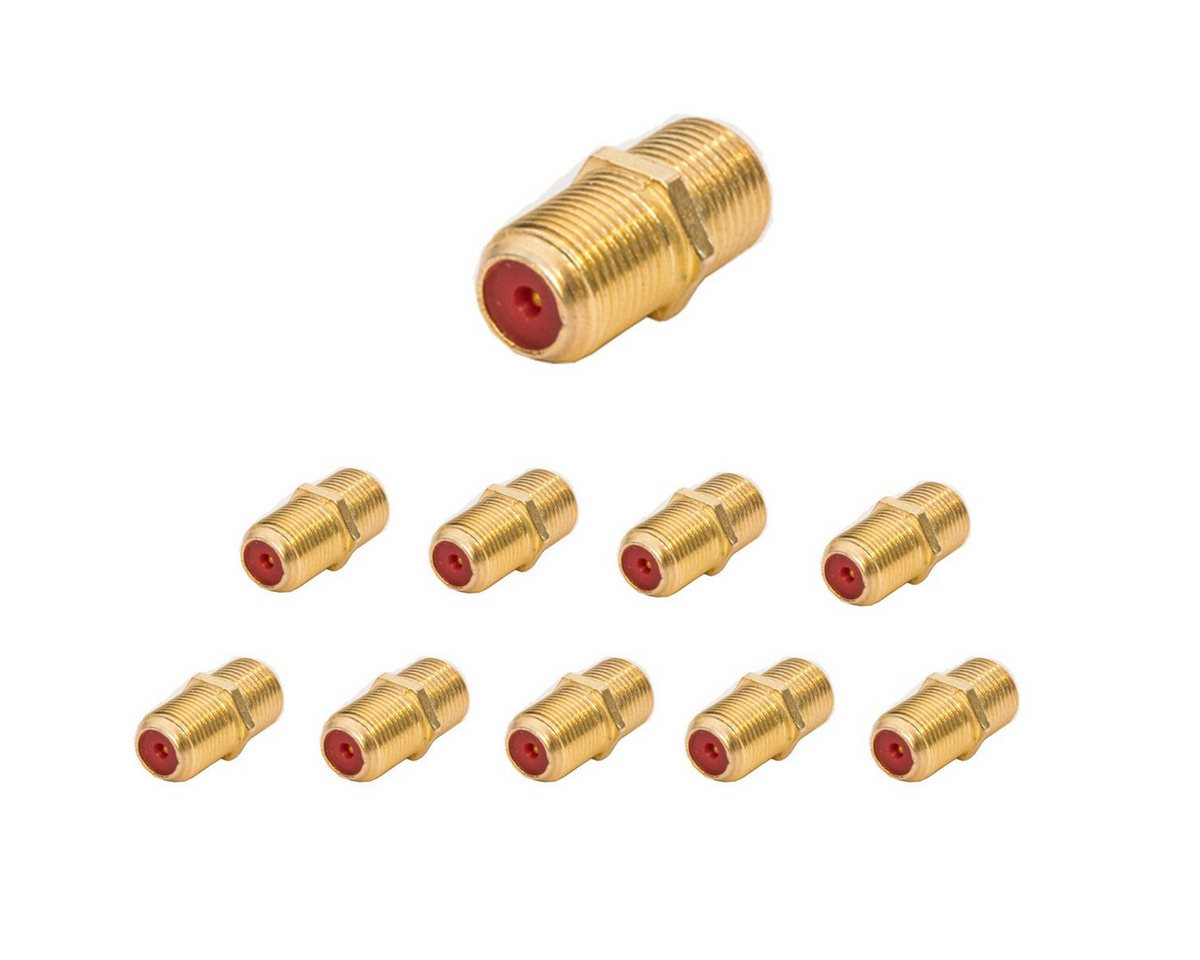 PremiumX 10x F-Verbinder Buchse / Buchse für F-Stecker jeder Größe 4 - 8,2mm SAT-Kabel PremiumX 10x F-Verbinder Buchse / Buchse für F-Stecker jeder Größe 4 - 8,2mm SAT-Kabel von PremiumX