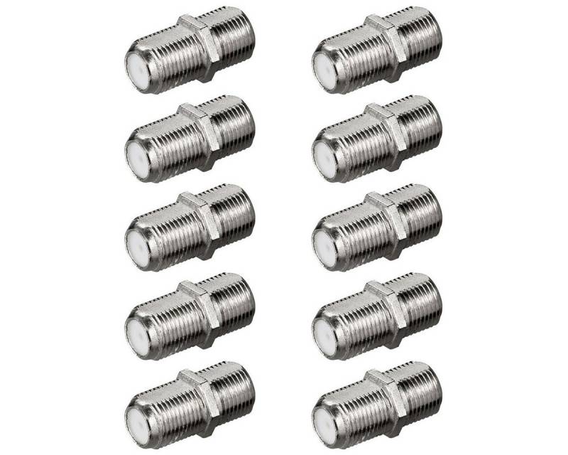 PremiumX 10x F-Verbinder F-Kupplung SAT Kabel Verbinder F-Buchse Kupplung SAT-Kabel von PremiumX