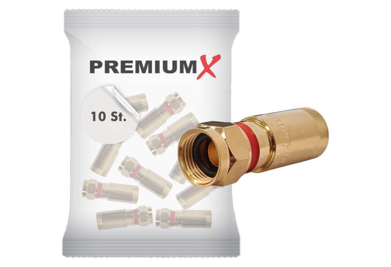 PremiumX 10x Kompressionsstecker XCon G4 F-Kompressionsstecker 7 bis 7,5mm SAT-Kabel von PremiumX