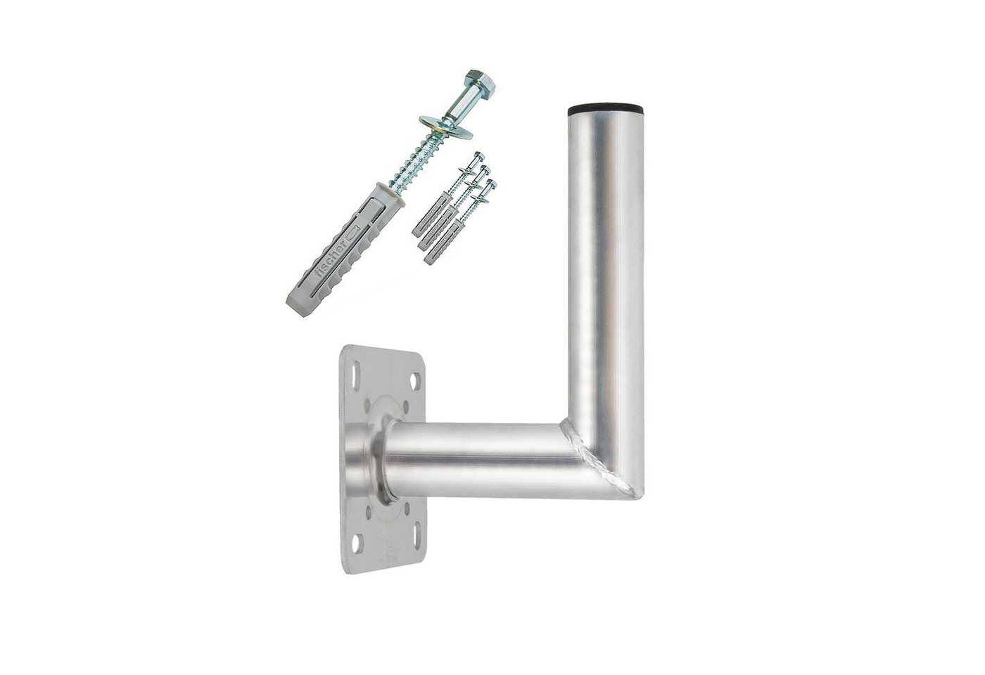 PremiumX 18cm Wandhalter ALU Halterung für SAT Schüssel mit Schraubensatz SAT-Halterung von PremiumX