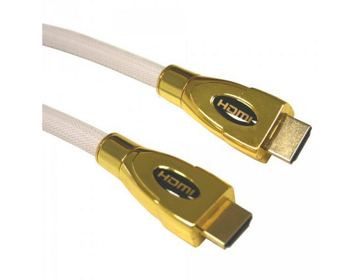 PremiumX 1m HDMI Kabel 1,4 High Speed HDMI Cable Weiss Vergoldete Stecker TV-Kabel von PremiumX