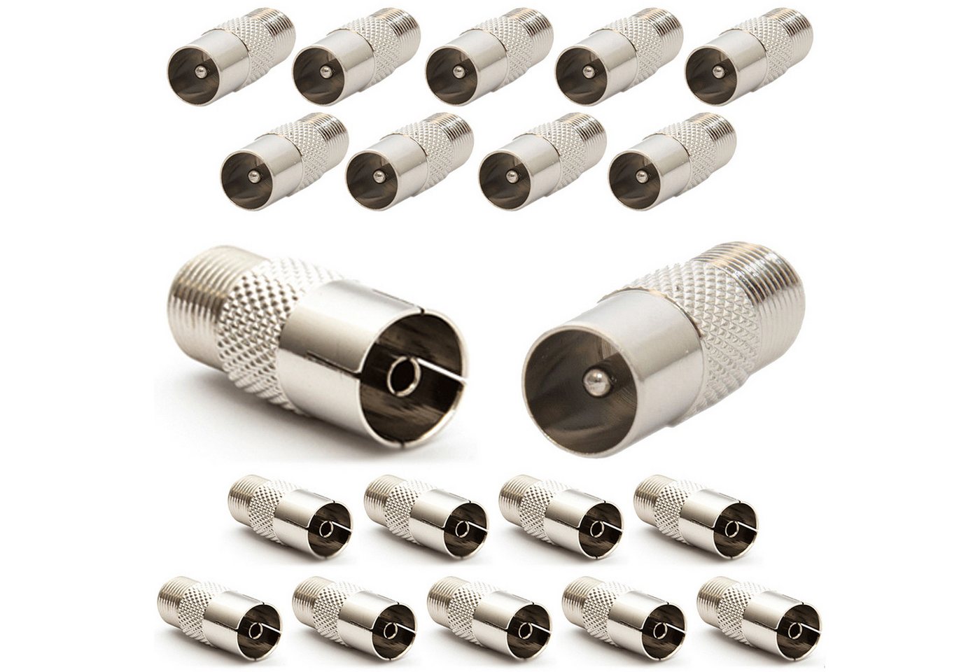 PremiumX 20x F-Stecker Kupplung Koaxkabel Verbinder 10x weiblich 10x männlich Modulkabel PremiumX 20x F-Stecker Kupplung Koaxkabel Verbinder 10x weiblich 10x männlich Modulkabel von PremiumX