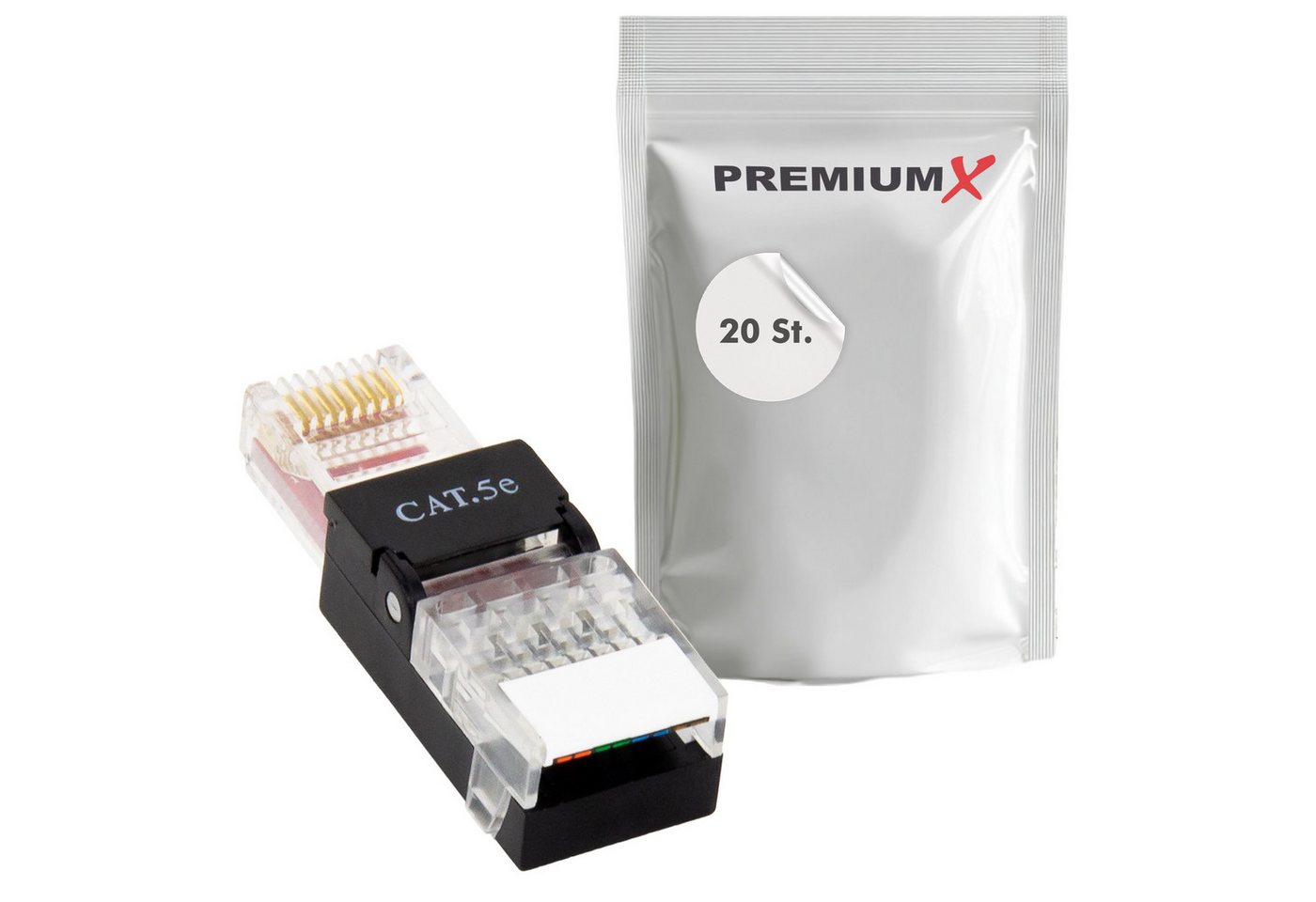 PremiumX 20x Netzwerkstecker ungeschirmt RJ45 CAT5e LAN Plug Connector Netzwerk-Adapter PremiumX 20x Netzwerkstecker ungeschirmt RJ45 CAT5e LAN Plug Connector Netzwerk-Adapter von PremiumX